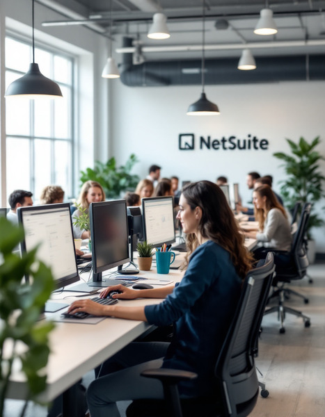 Professional business technology consulting team